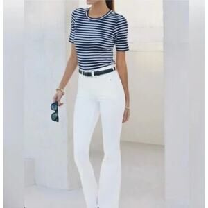 AYR Jeans Size 33 NEW The Really Really High Rise Flare Denim Salt Water White